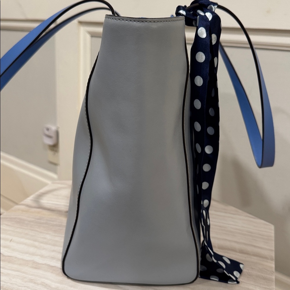 Kate Spade Bag Rosa Blue Leather Tote - Picture 7 of 17